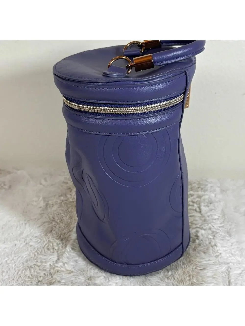 MONAT Purple Travel Toiletry Makeup Case Organizer Bag Zip Top Handle